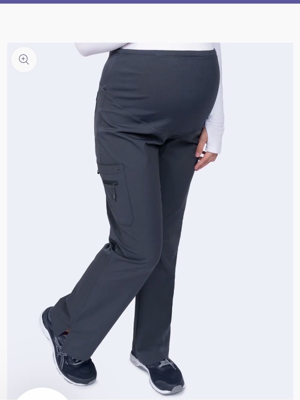 aerie Maternity Bootcut Cargo Pants in Charcoal